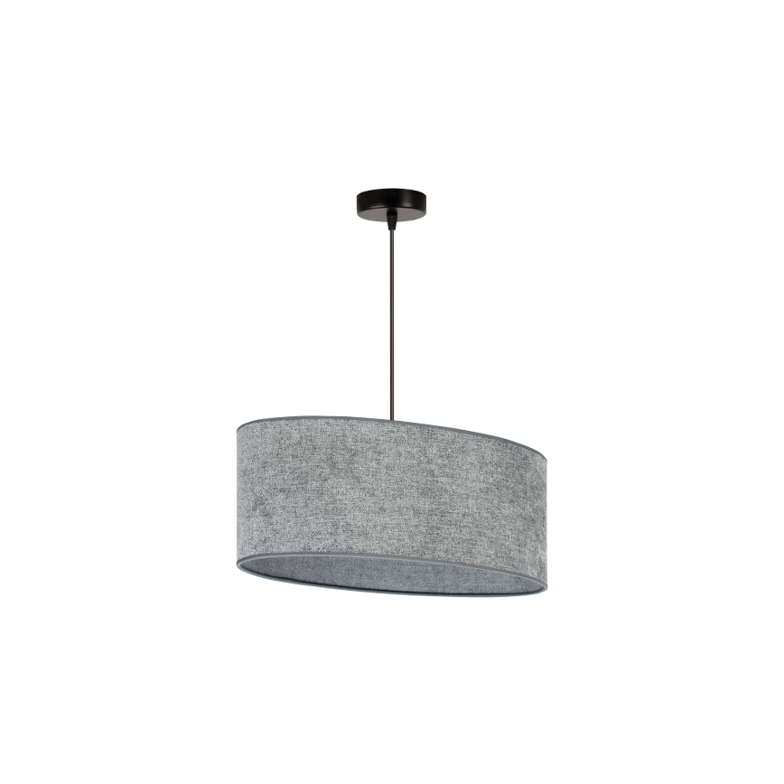 Duolla - Chandelier on a string OVAL 1xE27/15W/230V grey