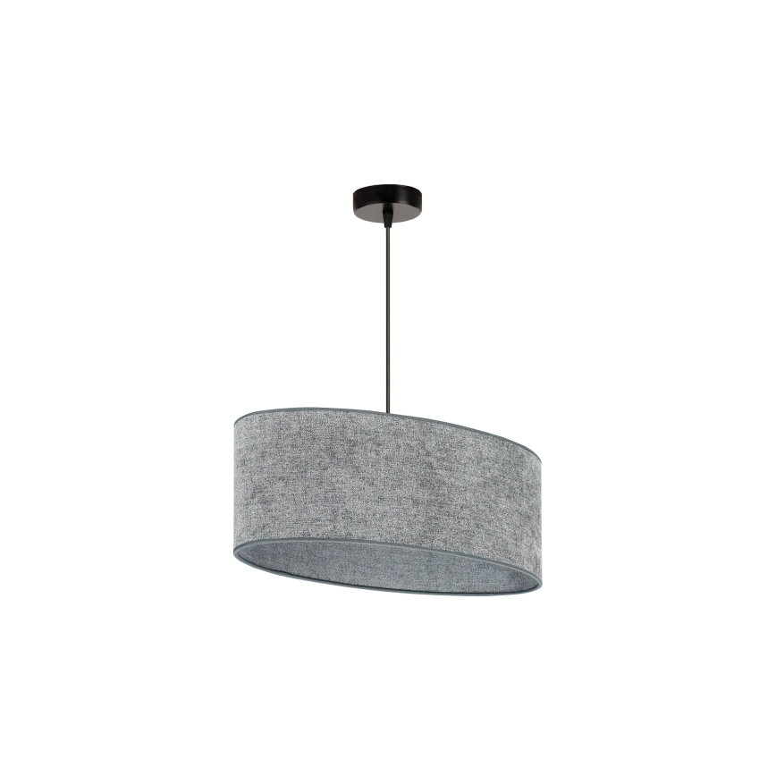 Duolla - Chandelier on a string OVAL 1xE27/15W/230V grey
