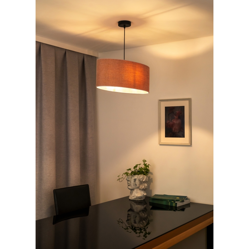 Duolla - Chandelier on a string OVAL 1xE27/15W/230V pink
