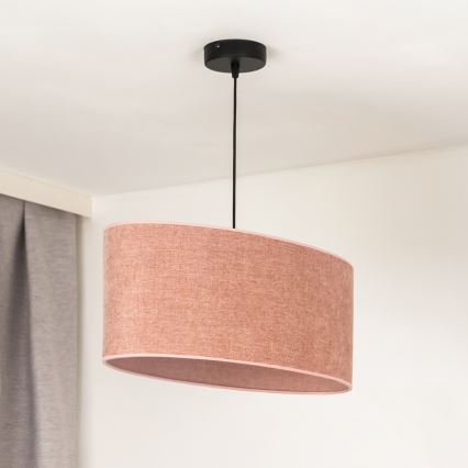 Duolla - Chandelier on a string OVAL 1xE27/15W/230V pink