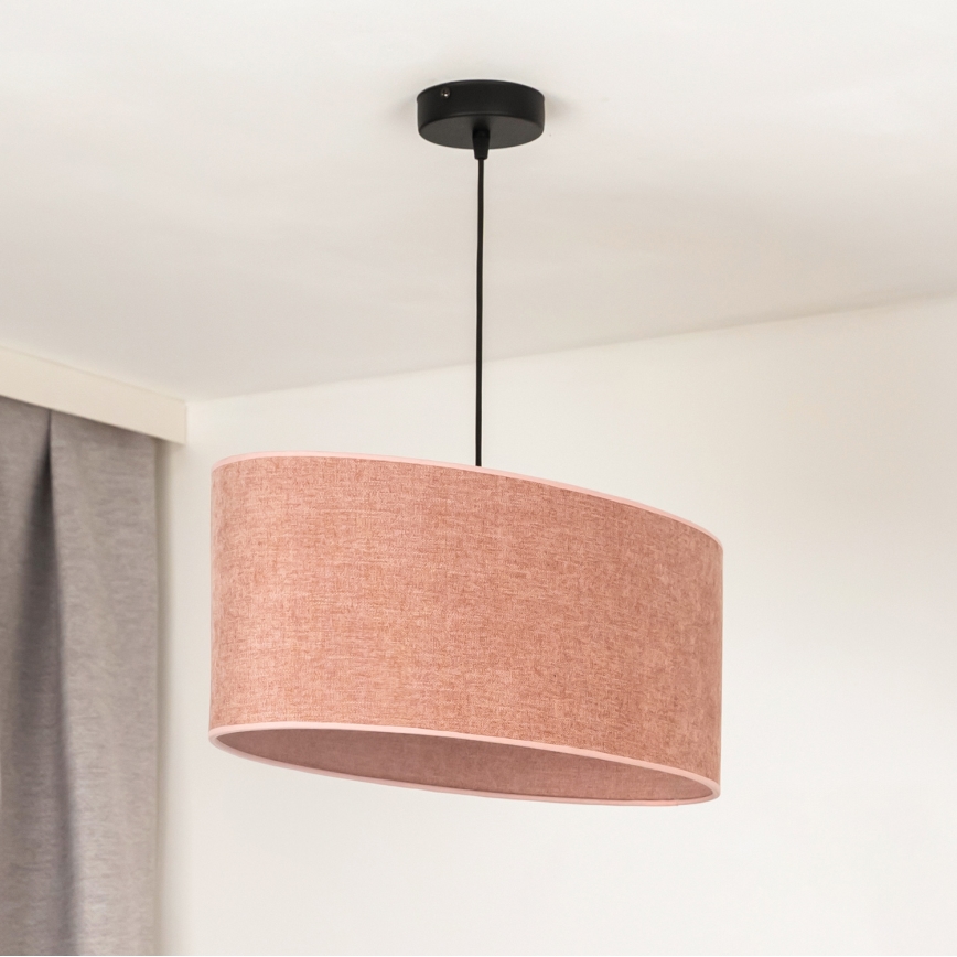 Duolla - Chandelier on a string OVAL 1xE27/15W/230V pink