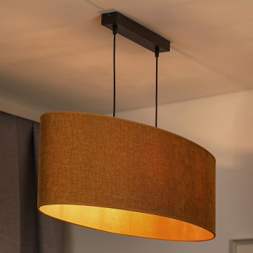 Duolla - Chandelier on a string OVAL 2xE27/15W/230V brown