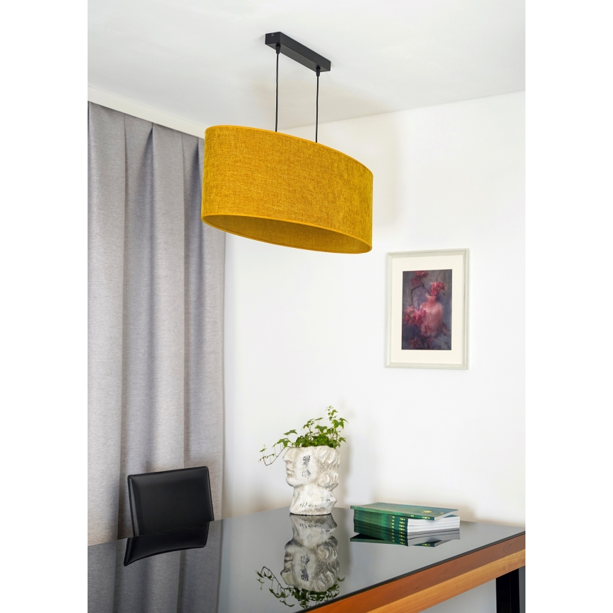 Duolla - Chandelier on a string OVAL 2xE27/15W/230V brown