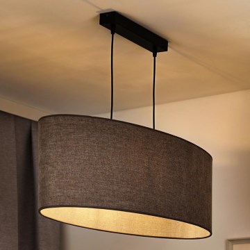 Duolla - Chandelier on a string OVAL 2xE27/15W/230V brown