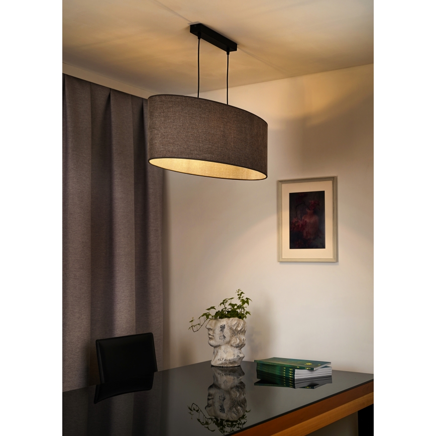 Duolla - Chandelier on a string OVAL 2xE27/15W/230V brown