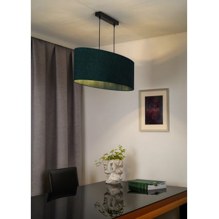Duolla - Chandelier on a string OVAL 2xE27/15W/230V green