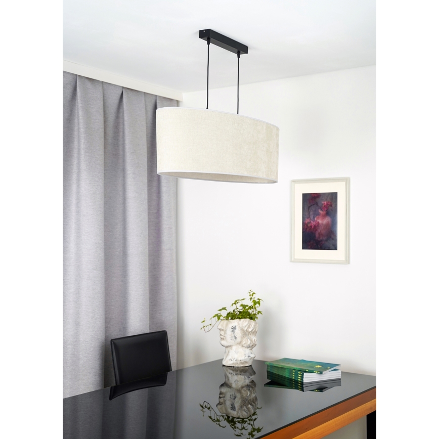 Duolla - Chandelier on a string OVAL 2xE27/15W/230V grey