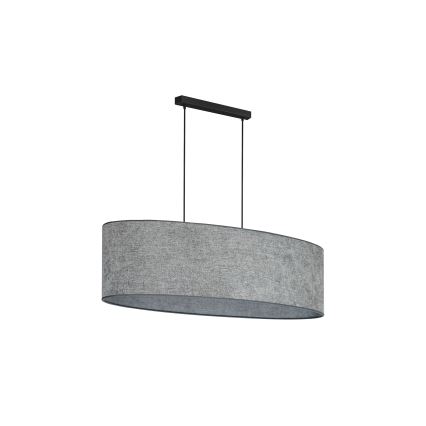 Duolla - Chandelier on a string OVAL 2xE27/15W/230V grey
