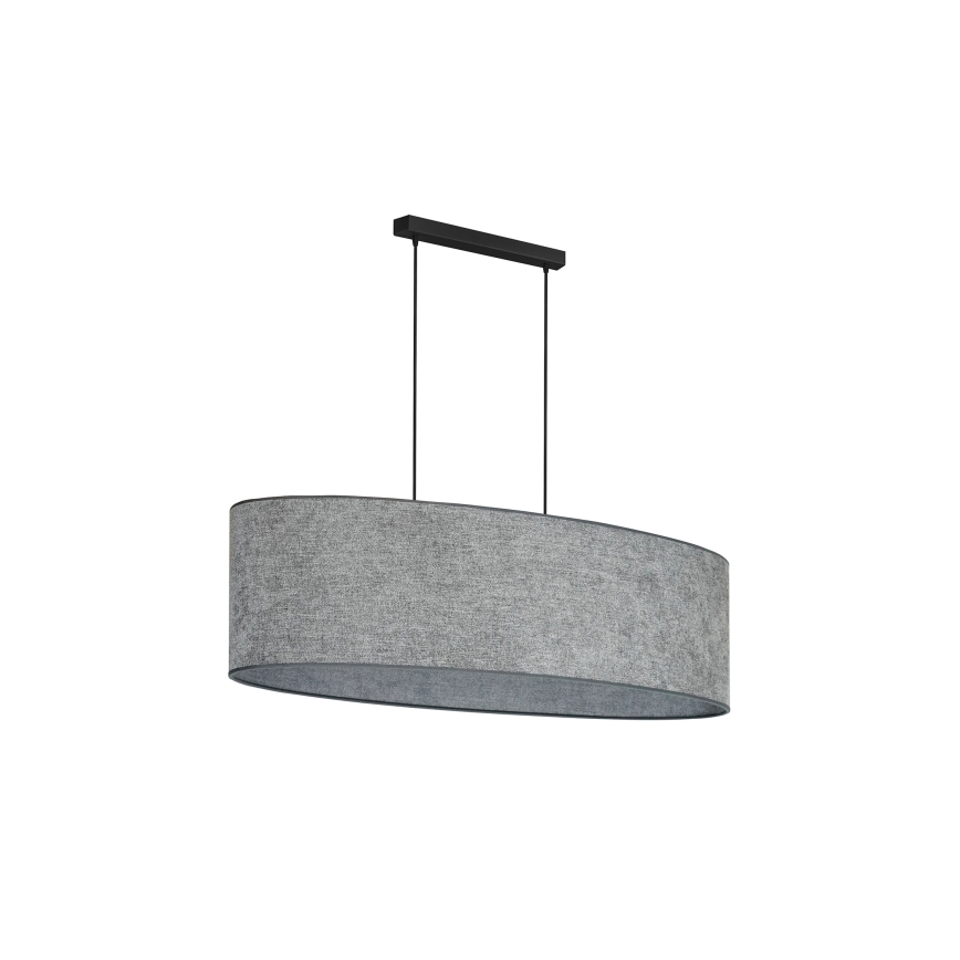Duolla - Chandelier on a string OVAL 2xE27/15W/230V grey