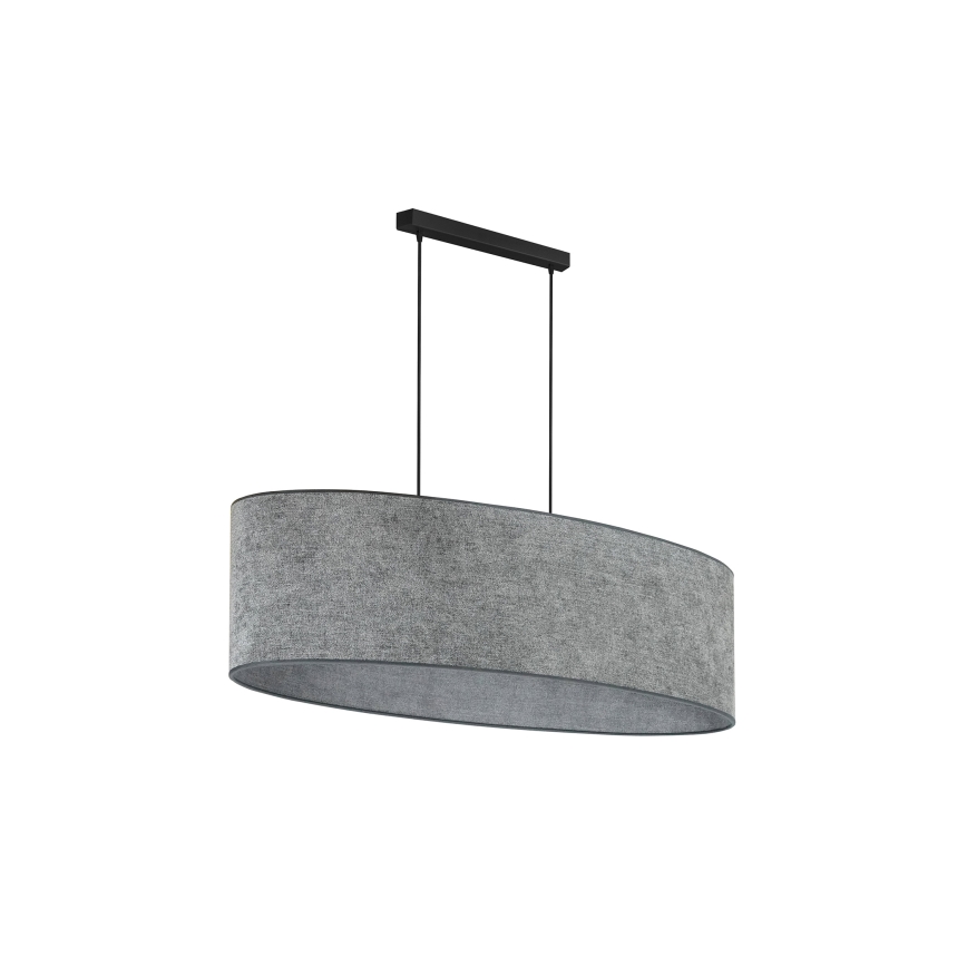 Duolla - Chandelier on a string OVAL 2xE27/15W/230V grey