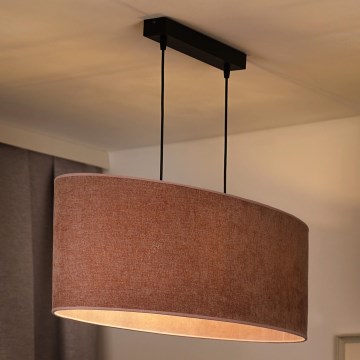 Duolla - Chandelier on a string OVAL 2xE27/15W/230V pink