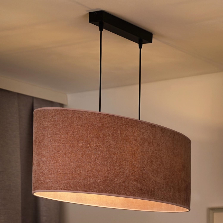Duolla - Chandelier on a string OVAL 2xE27/15W/230V pink
