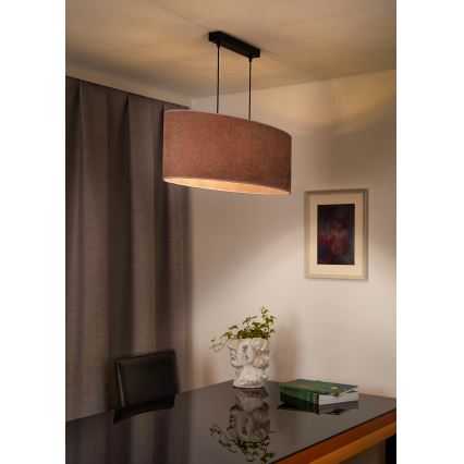 Duolla - Chandelier on a string OVAL 2xE27/15W/230V pink