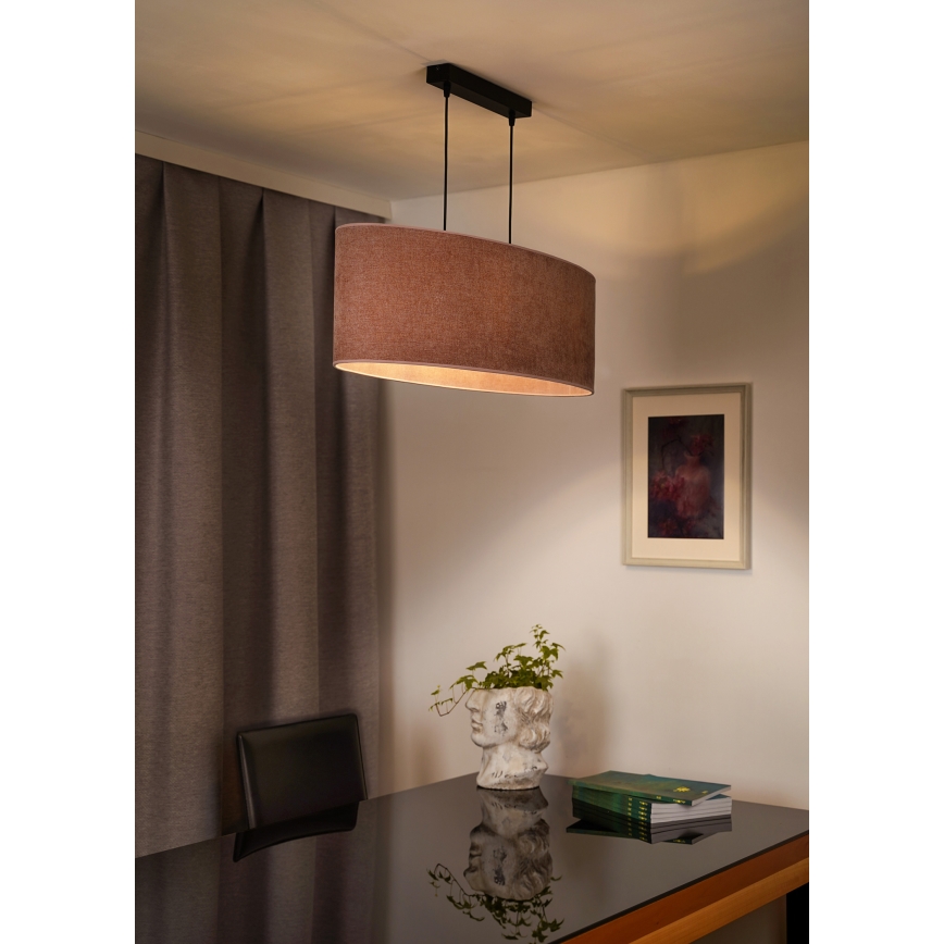 Duolla - Chandelier on a string OVAL 2xE27/15W/230V pink