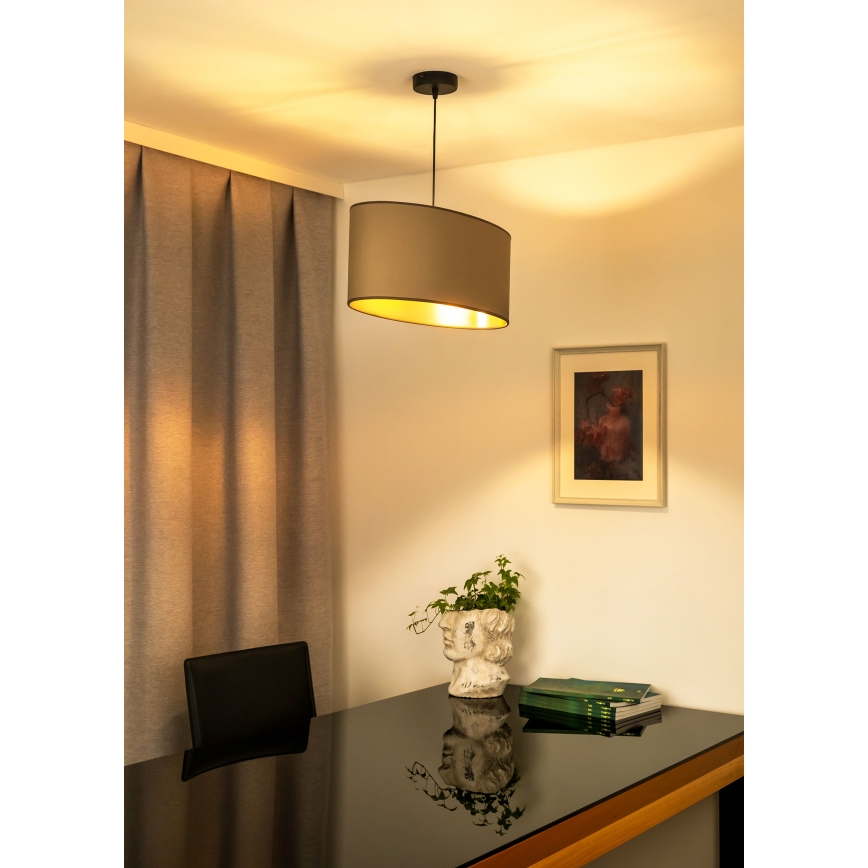 Duolla - Chandelier on a string OVAL VEGAN 1xE27/15W/230V beige
