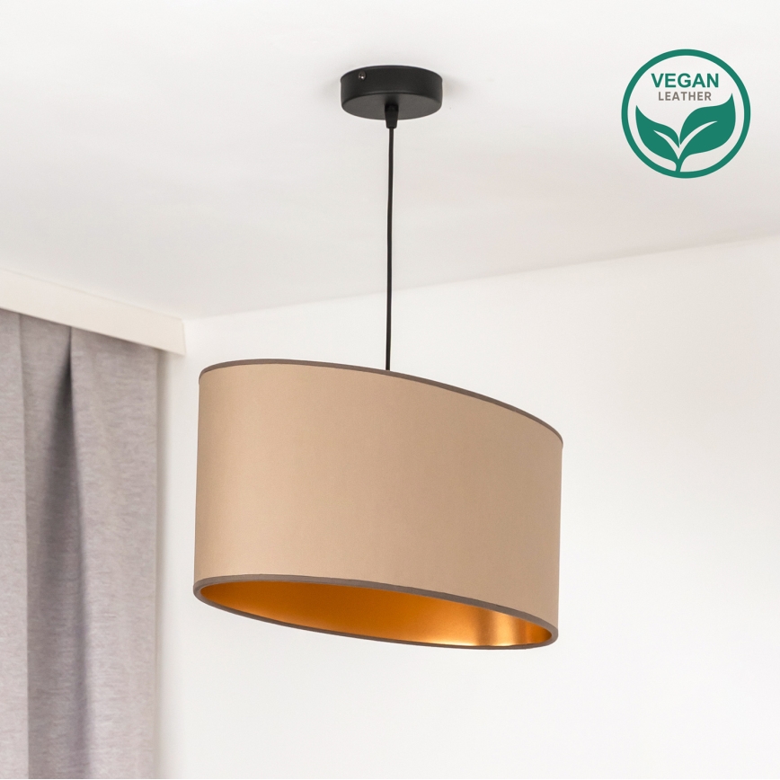 Duolla - Chandelier on a string OVAL VEGAN 1xE27/15W/230V beige