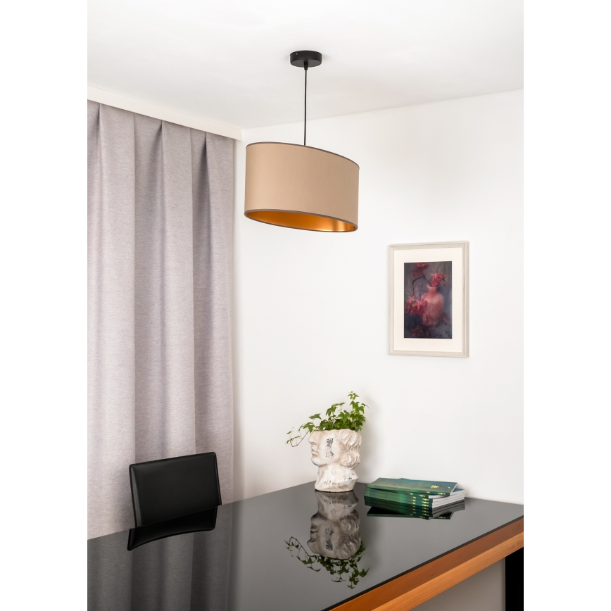 Duolla - Chandelier on a string OVAL VEGAN 1xE27/15W/230V beige