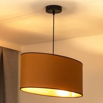 Duolla - Chandelier on a string OVAL VEGAN 1xE27/15W/230V brown