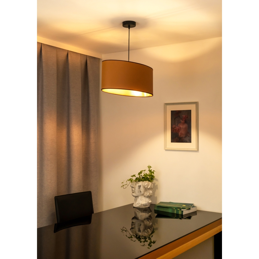Duolla - Chandelier on a string OVAL VEGAN 1xE27/15W/230V brown