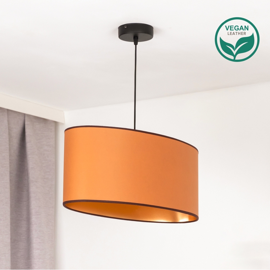Duolla - Chandelier on a string OVAL VEGAN 1xE27/15W/230V brown