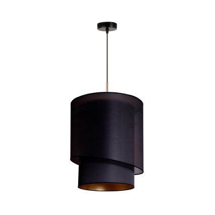 Duolla - Chandelier on a string PARIS 1xE27/15W/230V d. 40 cm black/gold