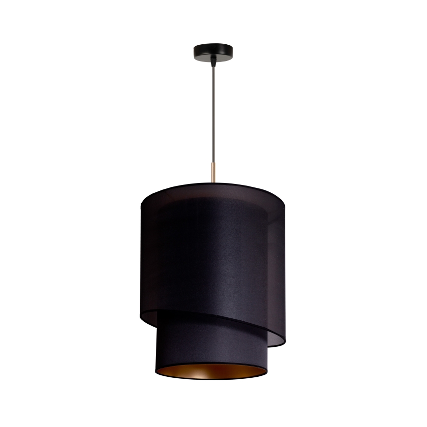 Duolla - Chandelier on a string PARIS 1xE27/15W/230V d. 40 cm black/gold