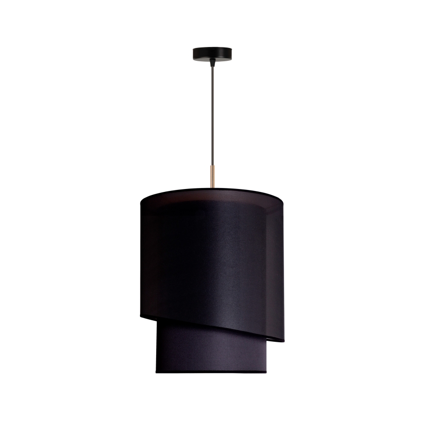 Duolla - Chandelier on a string PARIS 1xE27/15W/230V d. 40 cm black/gold