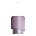 Duolla - Chandelier on a string PARIS 1xE27/15W/230V d. 40 cm pink/silver/copper