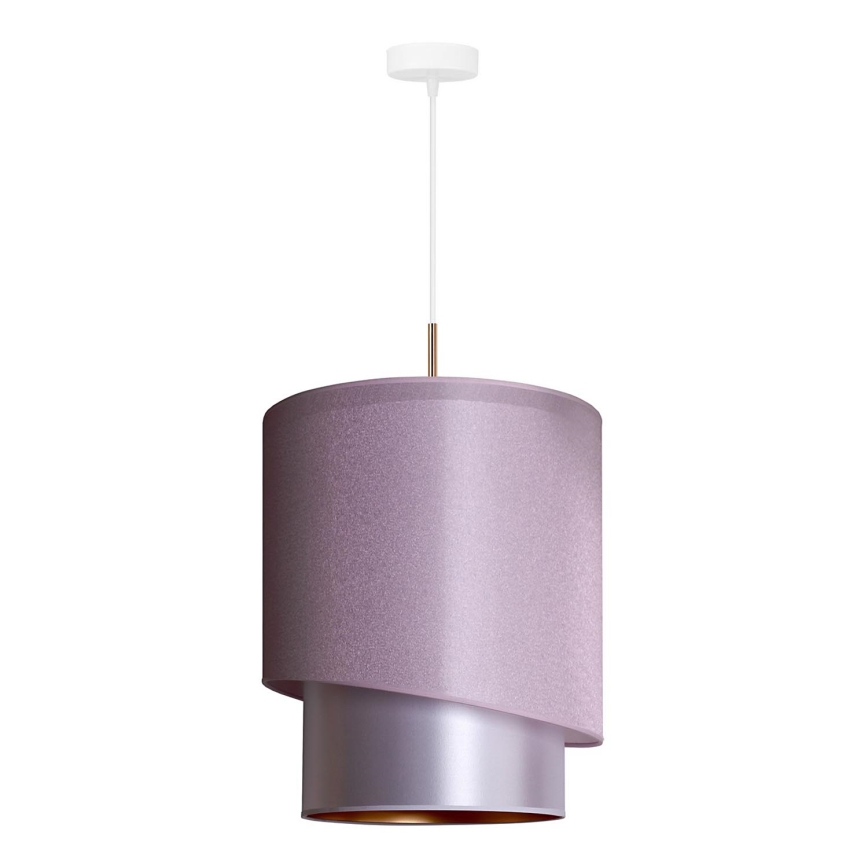 Duolla - Chandelier on a string PARIS 1xE27/15W/230V d. 40 cm pink/silver/copper
