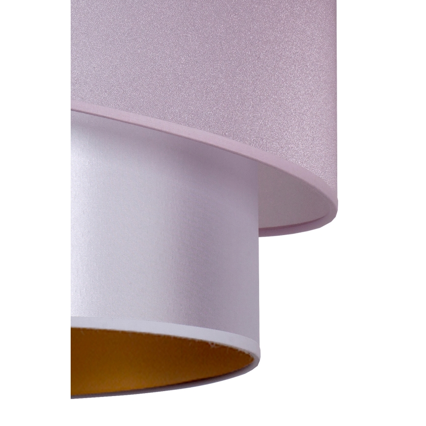 Duolla - Chandelier on a string PARIS 1xE27/15W/230V d. 40 cm pink/silver/copper