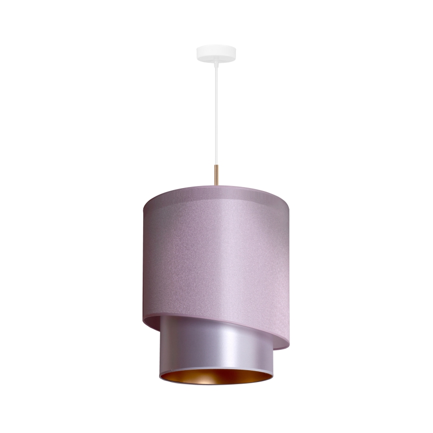 Duolla - Chandelier on a string PARIS 1xE27/15W/230V d. 40 cm pink/silver/copper