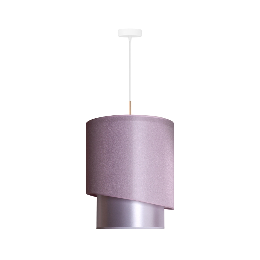Duolla - Chandelier on a string PARIS 1xE27/15W/230V d. 40 cm pink/silver/copper