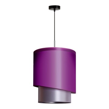 Duolla - Chandelier on a string PARIS 1xE27/15W/230V d. 40 cm purple/silver