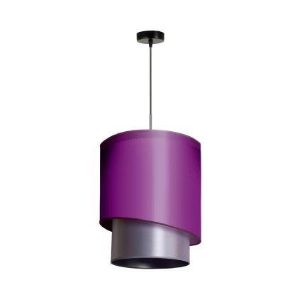 Duolla - Chandelier on a string PARIS 1xE27/15W/230V d. 40 cm purple/silver
