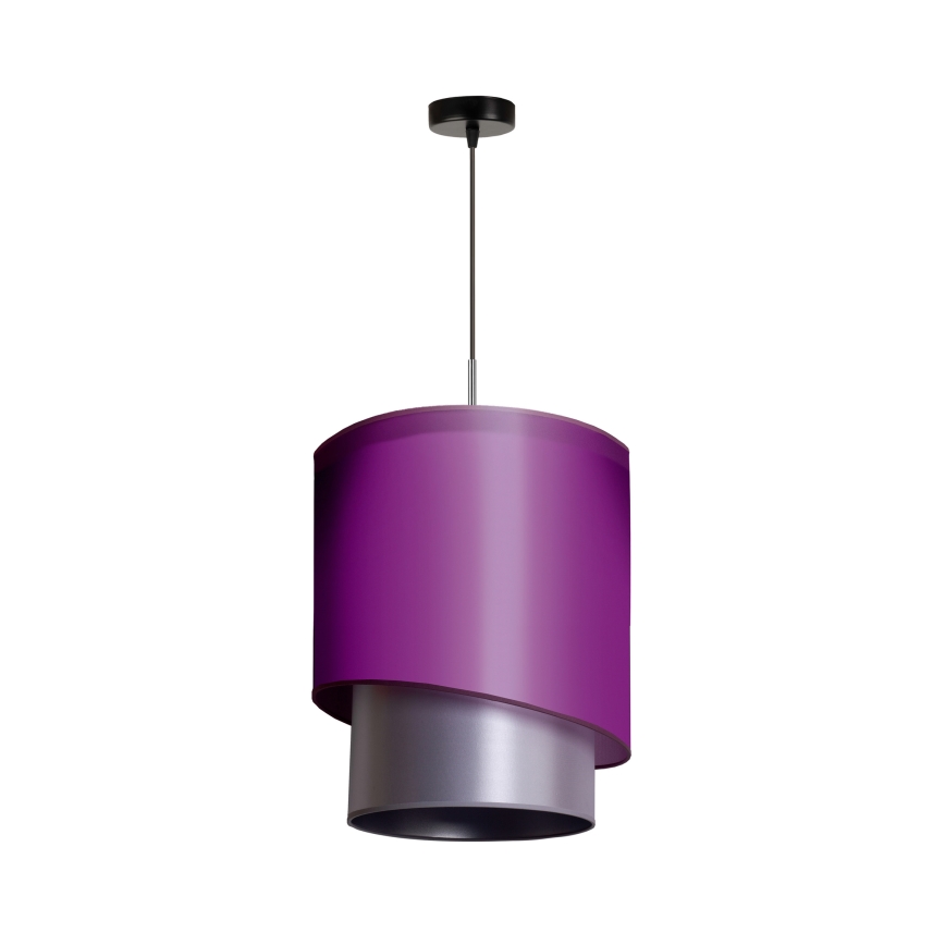 Duolla - Chandelier on a string PARIS 1xE27/15W/230V d. 40 cm purple/silver