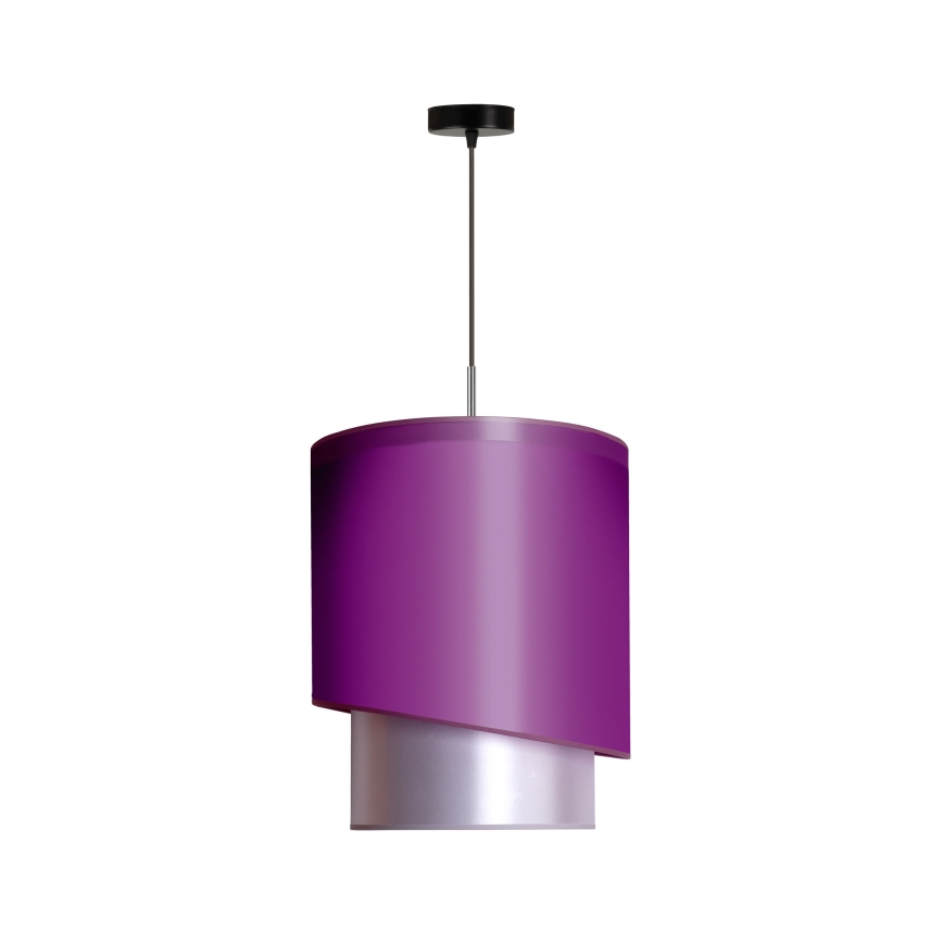 Duolla - Chandelier on a string PARIS 1xE27/15W/230V d. 40 cm purple/silver