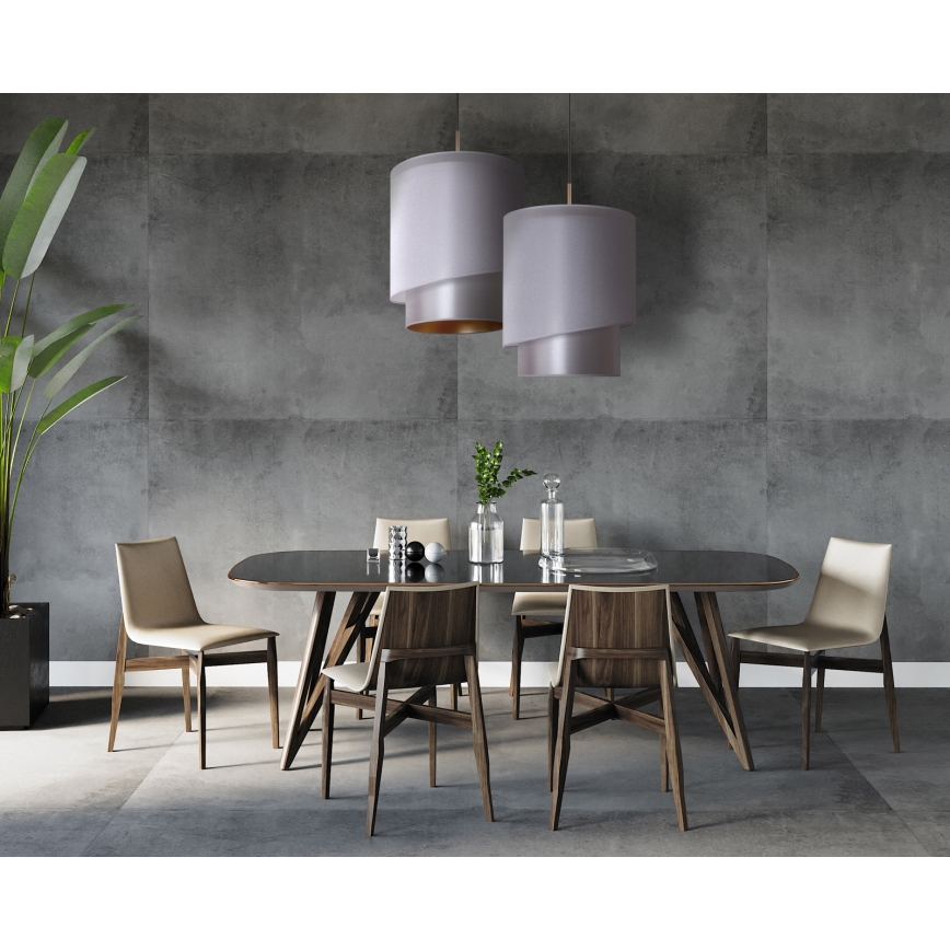 Duolla - Chandelier on a string PARIS 1xE27/15W/230V d. 40 cm silver/gold