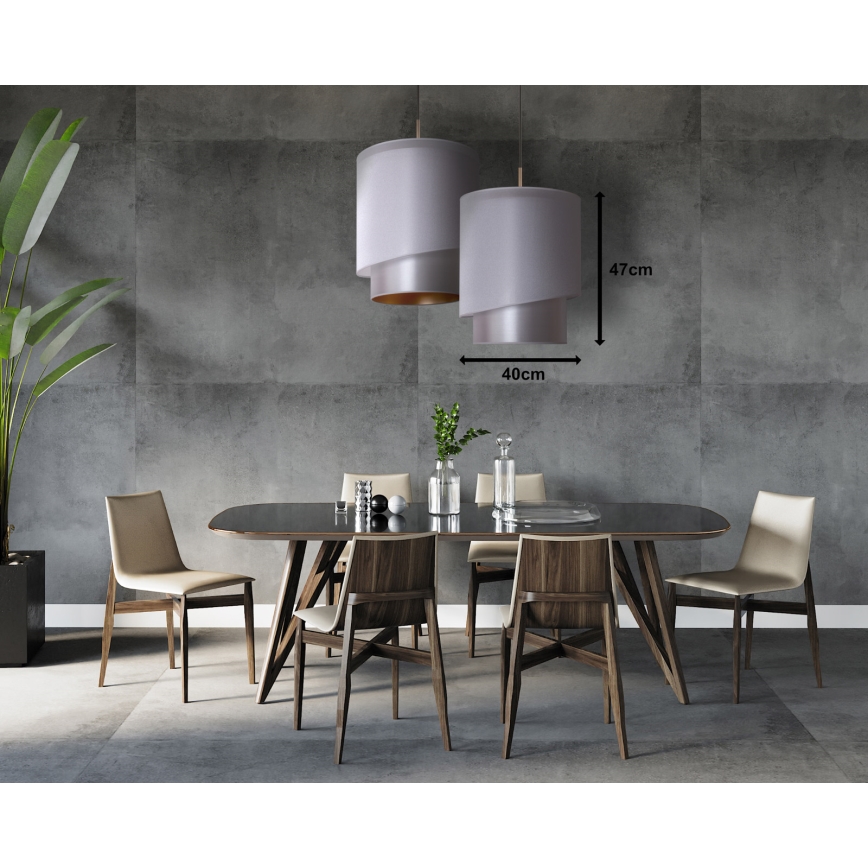 Duolla - Chandelier on a string PARIS 1xE27/15W/230V d. 40 cm silver/gold