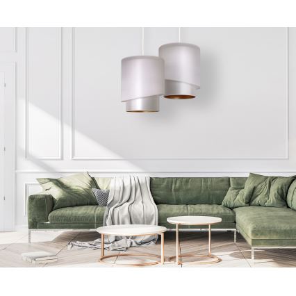 Duolla - Chandelier on a string PARIS 1xE27/15W/230V d. 40 cm silver/gold