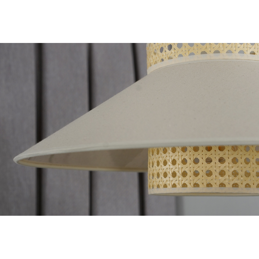 Duolla - Chandelier on a string RIO RATTAN 1xE27/15W/230V d. 45 cm beige/rattan