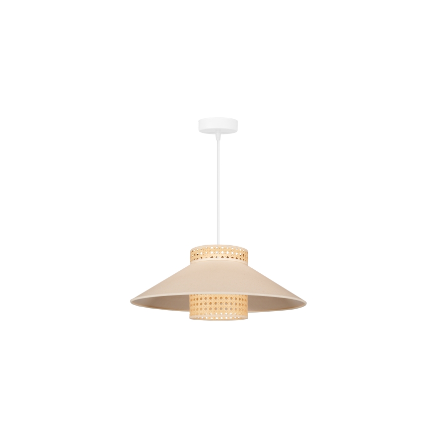 Duolla - Chandelier on a string RIO RATTAN 1xE27/15W/230V d. 45 cm beige/rattan