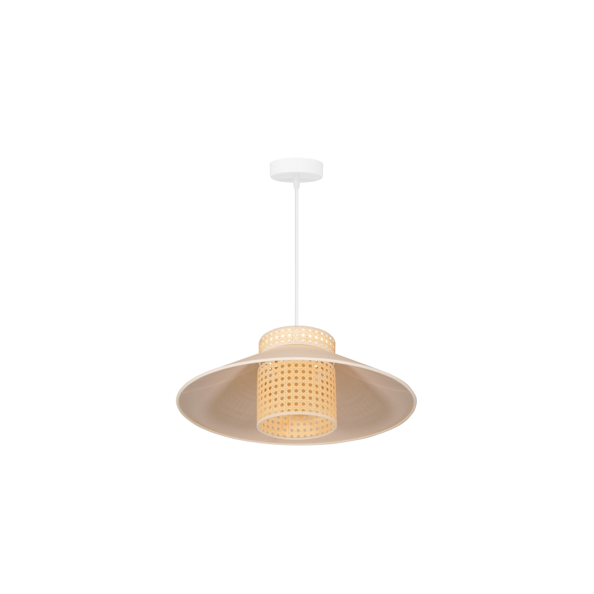 Duolla - Chandelier on a string RIO RATTAN 1xE27/15W/230V d. 45 cm beige/rattan