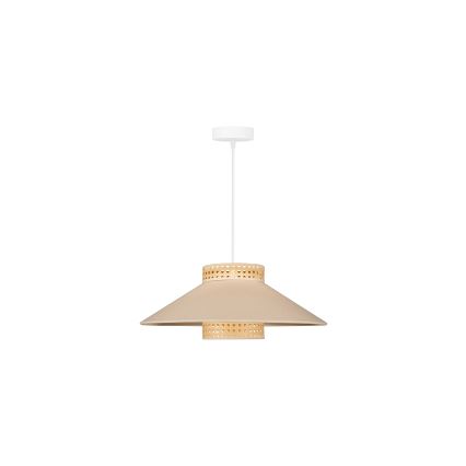 Duolla - Chandelier on a string RIO RATTAN 1xE27/15W/230V d. 45 cm beige/rattan