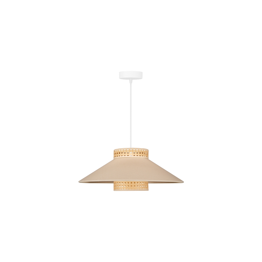 Duolla - Chandelier on a string RIO RATTAN 1xE27/15W/230V d. 45 cm beige/rattan