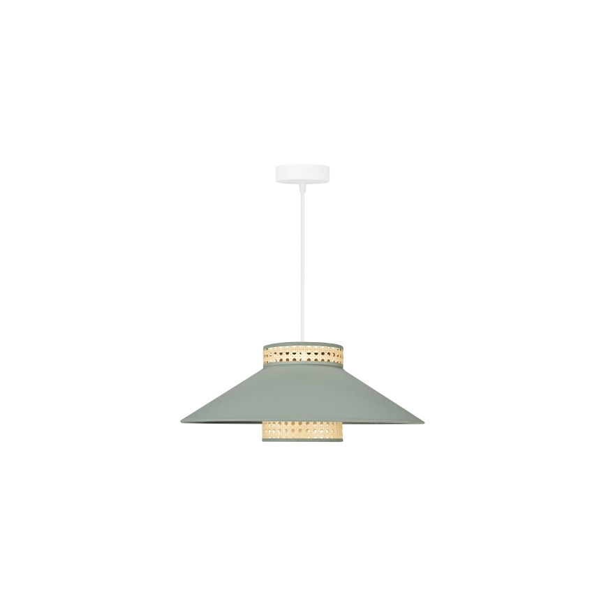 Duolla - Chandelier on a string RIO RATTAN 1xE27/15W/230V d. 45 cm green/rattan