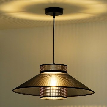 Duolla - Chandelier on a string RIO SHINY 1xE27/15W/230V d. 45 cm black/copper
