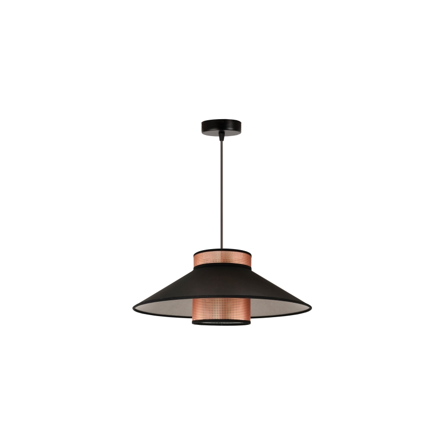 Duolla - Chandelier on a string RIO SHINY 1xE27/15W/230V d. 45 cm black/copper