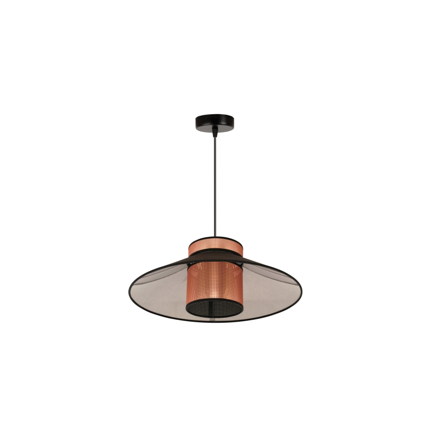 Duolla - Chandelier on a string RIO SHINY 1xE27/15W/230V d. 45 cm black/copper
