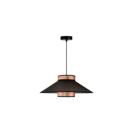 Duolla - Chandelier on a string RIO SHINY 1xE27/15W/230V d. 45 cm black/copper