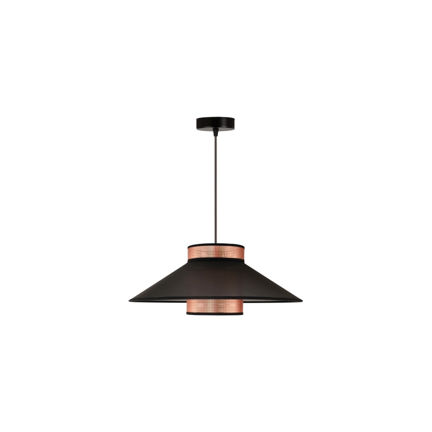 Duolla - Chandelier on a string RIO SHINY 1xE27/15W/230V d. 45 cm black/copper